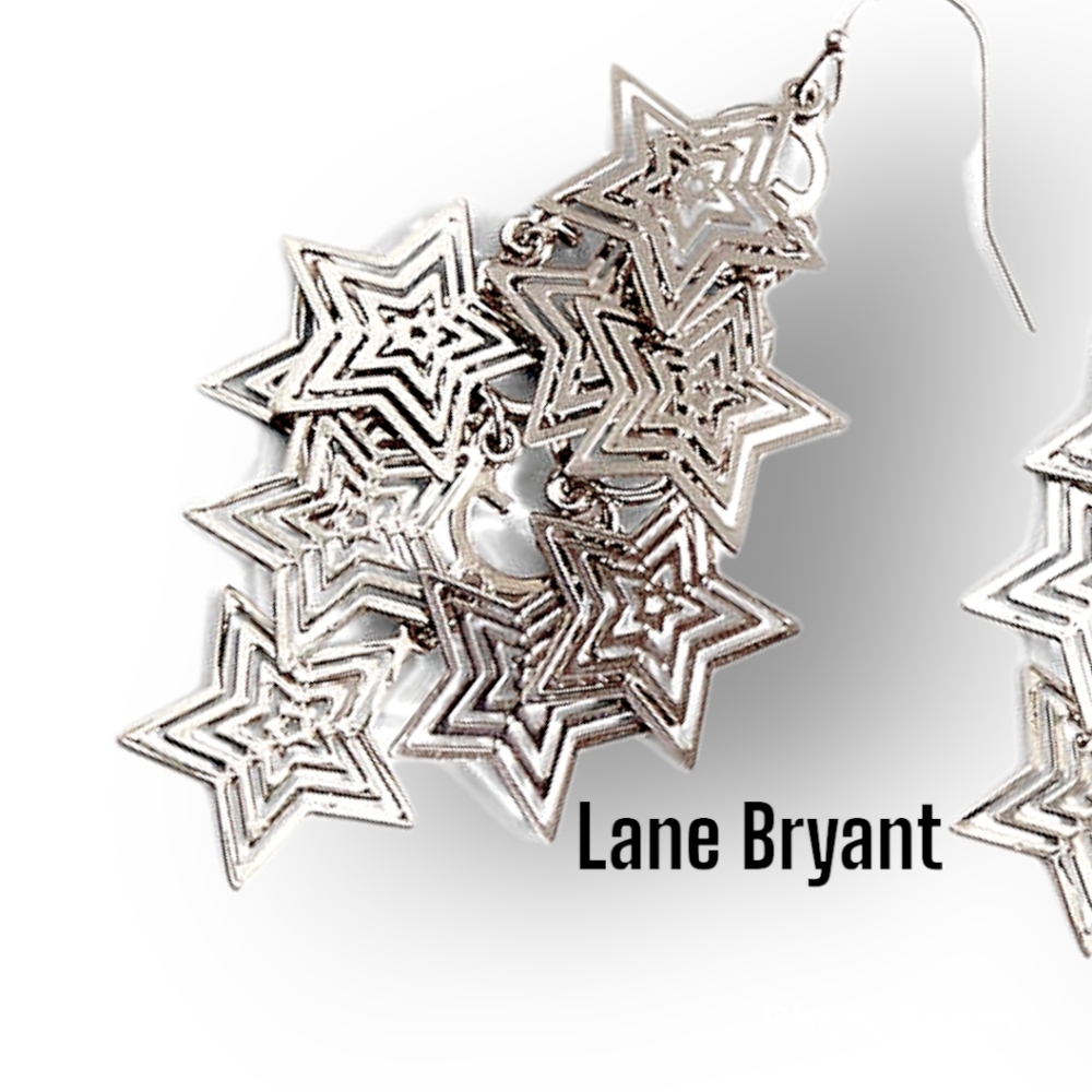 LANE BRYANT  americana cutout star earrings